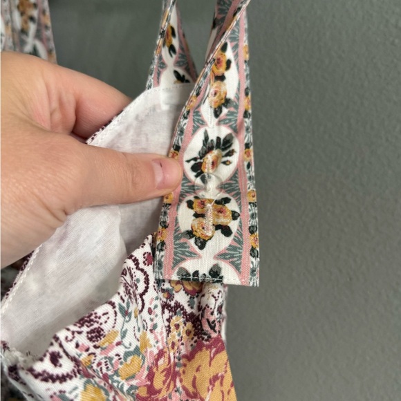 PAIGE Floral Print Midi Dress - Pink and Cream - Picture 10 of 13